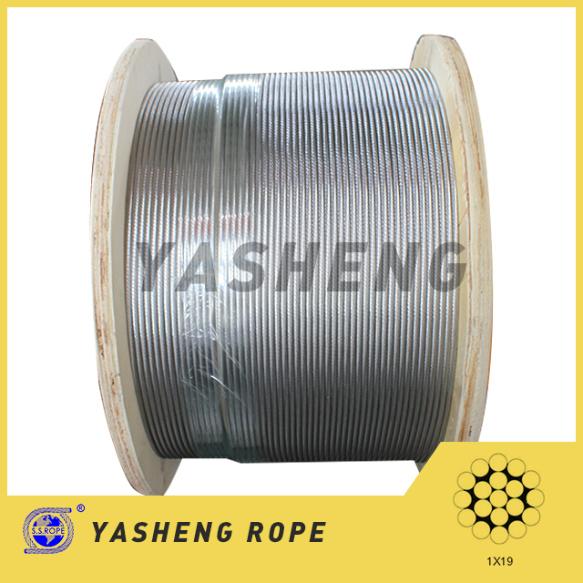 1×19 Stainless Steel Wire Rope 